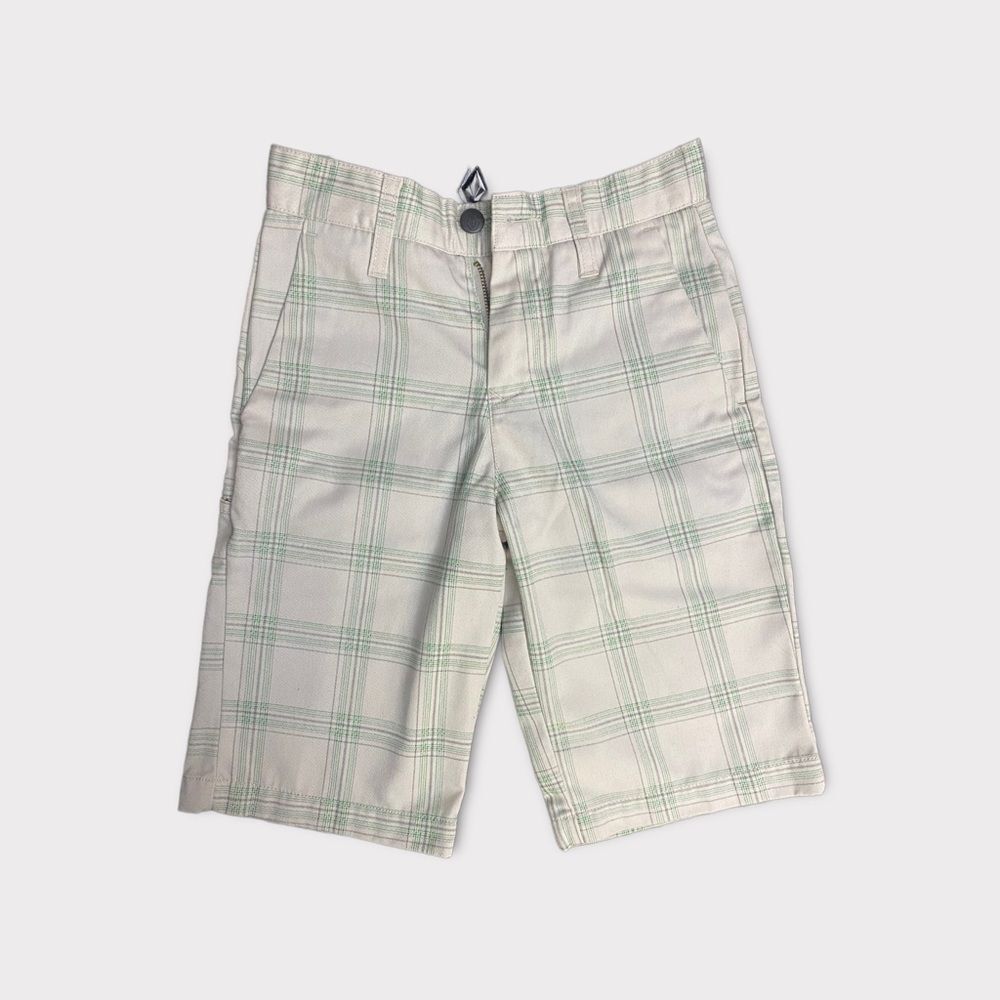 𝅺volcom | Boys Plaid Chino Slim Shorts